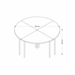 Hanah Home Emma - 8919 Mesa de centro Antracita